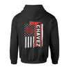 Apparel S / Black Custom Fireman Name Thin Red Line Personalized Firefighter Shirt Hoodie