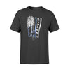 Apparel S / Black Personalized Shirt - Distressed Thin Blue Line Flag - Police And K9 Unit - DSAPP