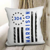 Circle Star Thin Blue Line Personalized Pillow (Insert Included)