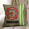 Firefighter Suit Personalized Pillow (Insert Included)