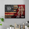 Canvas Prints 24" x 16" - BEST SELLER / 0.75" Half Thin Red Line - Couple Thin Red Line Personalized Firefighter Canvas Print