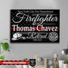Canvas Prints 12" x 8" Personalized Canvas - Firefighter Retirement