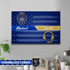 Canvas Prints 12" x 8" Personalized Canvas - Two Thin In One Line - Police x Dispatcher