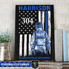 Canvas Prints 8" x 12" Police Department - Police Officer Suit - Personalized Canvas