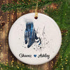 Circle Ornament One Size / White Always By Your Side Police Love Personalized Circle Ornament