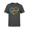 Puzzle Thin Blue Line Heart Autism Personalized Police Shirt