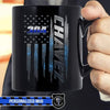 Mugs Black / 11oz Personalized Mug - Name Badge Number Flag - Police