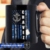 Mugs Black / 11oz Personalized Mug - US Navy Anchor - Camouflage Flag