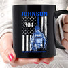 Mugs Police Officer Suit Custom Name And Dept Personalized Thin Blue Line Coffee Mug