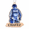 Ornament Custom Shape 1 Ornament Police Suit Christmas Personalized Wooden Ornament