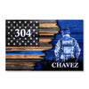 Poster Half Thin Blue Line Flag Deputy Sheriff Suit Personalized Horizontal Poster