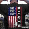 Veteran By Choice Nation Flag Personalized Veteran Shirt