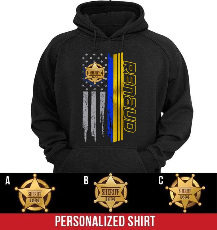 Apparel Sheriff Flag - Personalized Shirt - Standard Hoodie