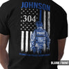 T-shirts Classic Tee / S / Black Police Officer Suit Name And Department Thin Blue Line Personalized Police Shirt