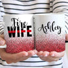 Fire Wife AOP Thin Red Line Coffee Mug (Grain Texture)