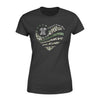 Apparel XS / Black Army Leopard Patterned Flag Heart Shirt - Standard Women's T-shirt - DSAPP