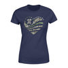 Apparel XS / Navy Army Leopard Patterned Flag Heart Shirt - Standard Women's T-shirt - DSAPP