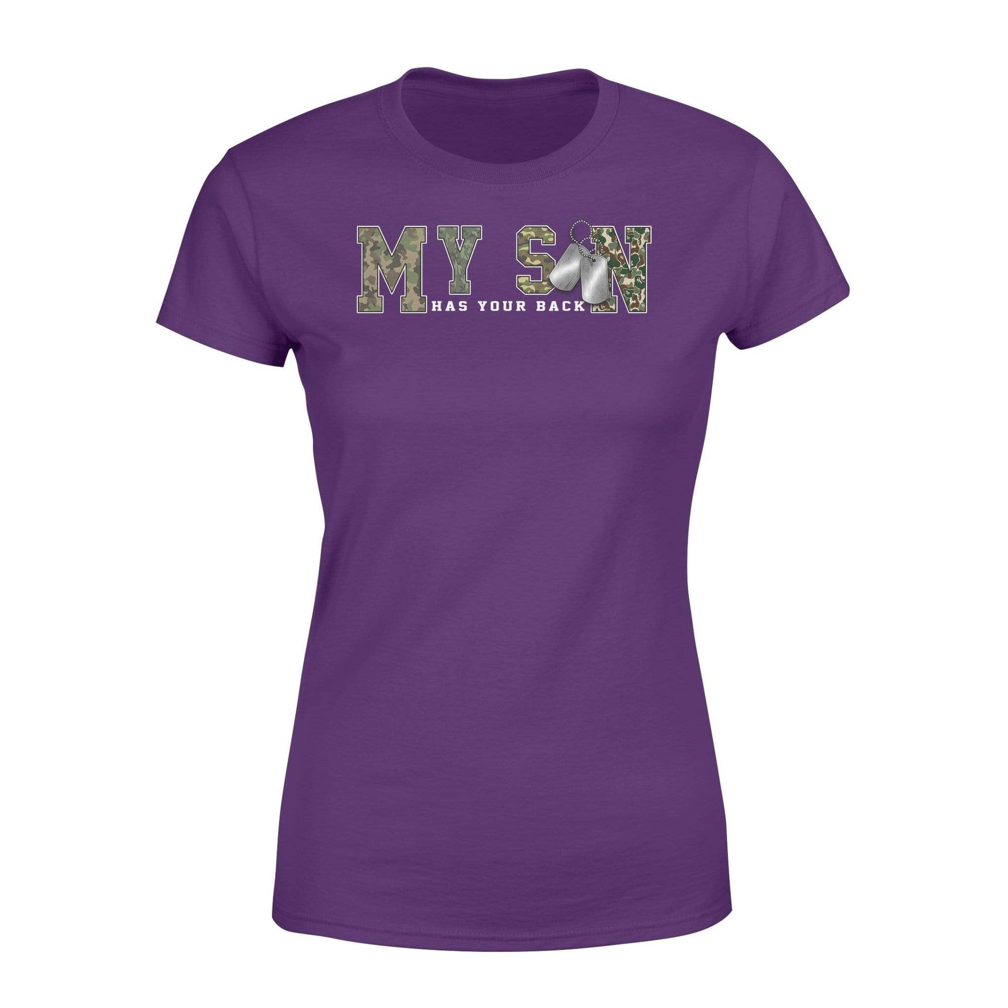 Apparel XS / Purple Army - Your Back Slogan Pattern Shirt - Standard Women's T-shirt - DSAPP