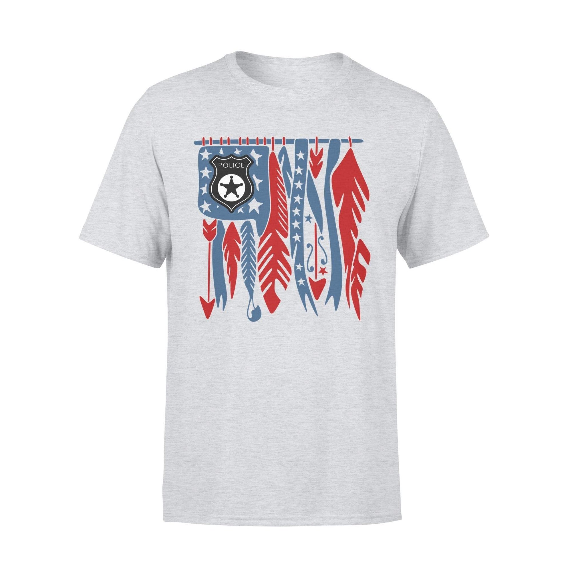 Apparel S / Grey Arrow Feather Flag - Police Shirt - Standard T-shirt