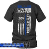 Apparel S / Black Blue Lives Matter Name & Badge Number Personalized Shirt