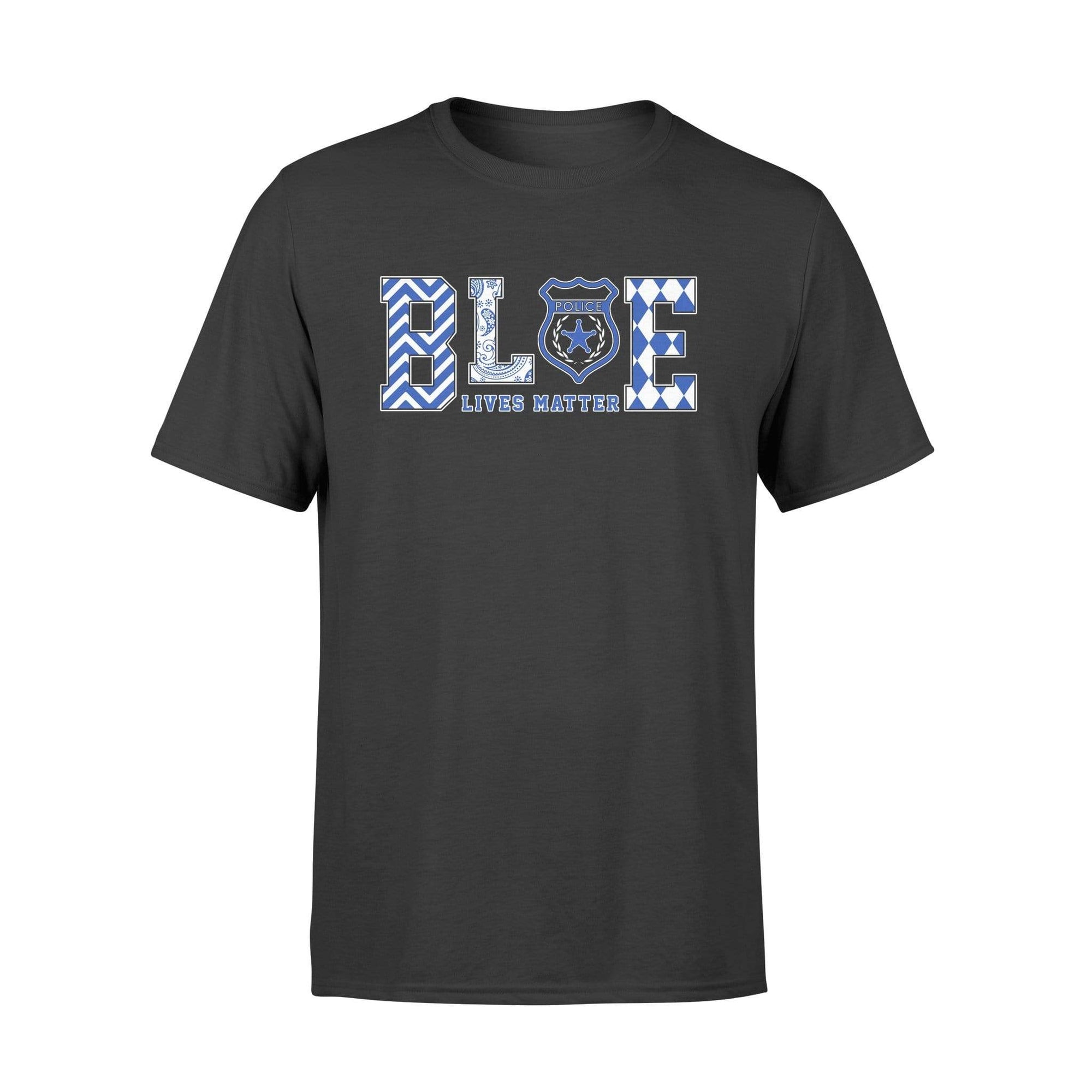Apparel S / Black Blue Lives Matter Patterned Shirt - Standard T-shirt