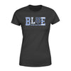 Apparel XS / Black Blue Lives Matter Patterned Shirt - Standard Women's T-shirt