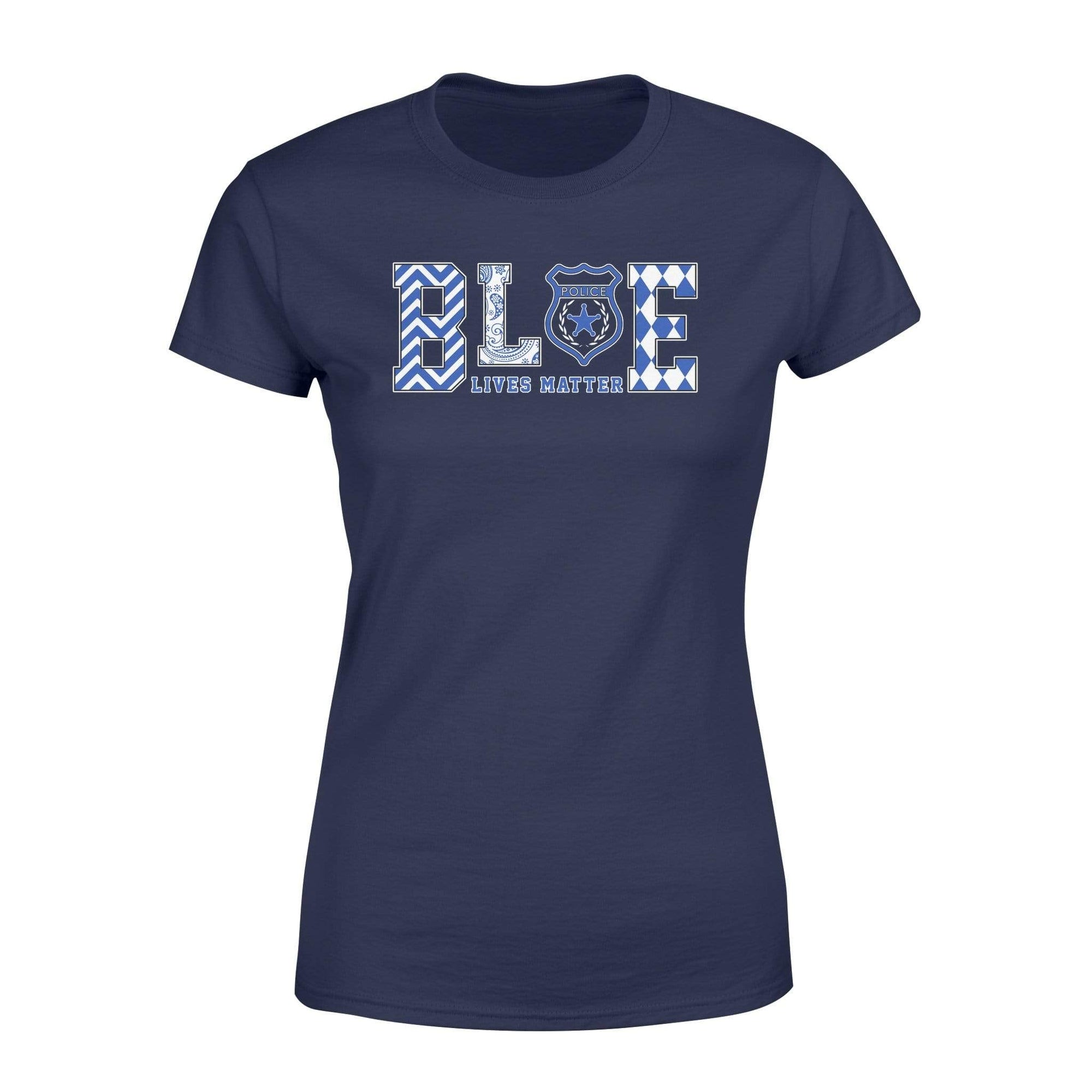 Apparel XS / Navy Blue Lives Matter Patterned Shirt - Standard Women's T-shirt