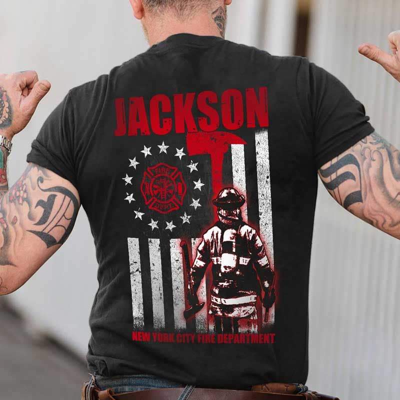 Apparel S / Black Circle Star - Name And Department Shirt