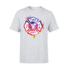 Apparel S / Grey Colorful Firefighter Emblem Shirt - Standard T-shirt