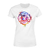 Apparel XS / White Colorful Firefighter Emblem Shirt - Standard Women's T-shirt
