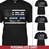 Apparel S / Black Dad Thin Blue Line - Personalized Shirt - DSAPP