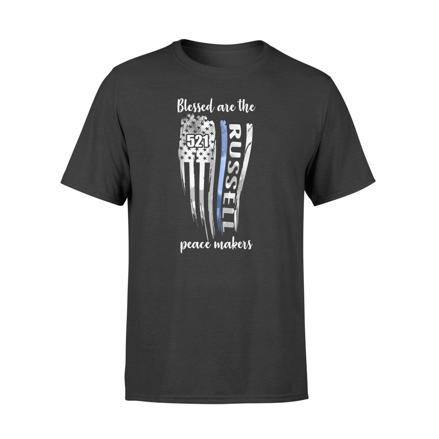 Apparel S / Black Distressed Flag - Blessed Are The Peace Makers - Personalized Shirt - DSAPP