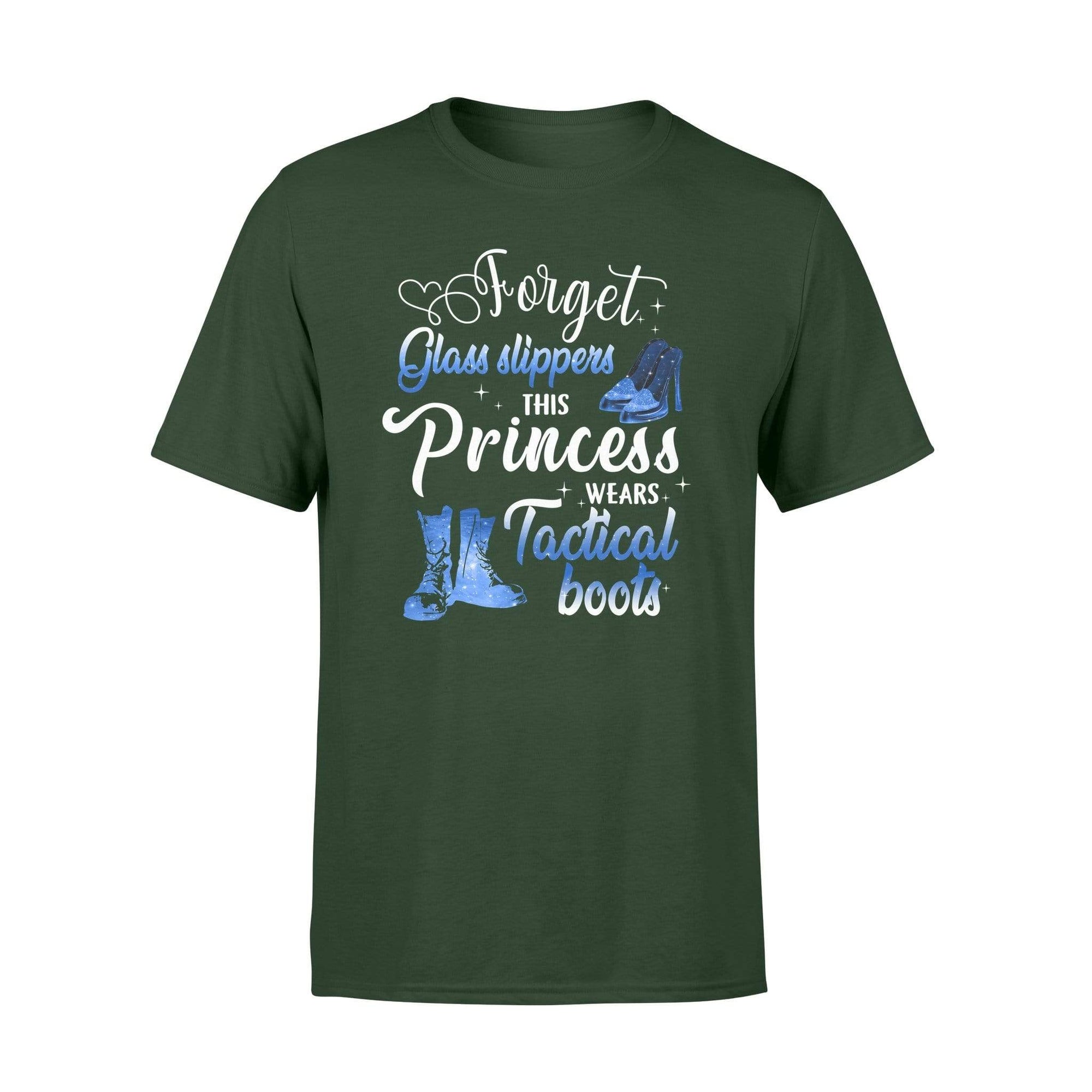 Apparel S / Forest Female Police Officer - Forget Glasses Slippers - Wear Tactical Boots - Standard T-shirt