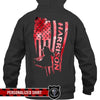 Apparel S / Black Firefighter Name - Distressed Flag - Personalized Shirt - Standard Hoodie - DSAPP