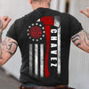 Apparel S / Black Firefighter - Thin Red Line Axe Flag - Circle Star Personalized Shirt