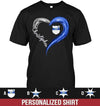 Apparel S / Black Galaxy Heart - Name And Badge - Personalized Shirt - DSAPP