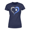 Apparel XS / Navy Galaxy Heart - Name And Badge - Personalized Shirt - Standard Women's T-shirt - DSAPP