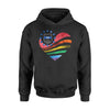 Apparel S / Black Glaxy Flag Heart - Pride Month - Police - DSAPP