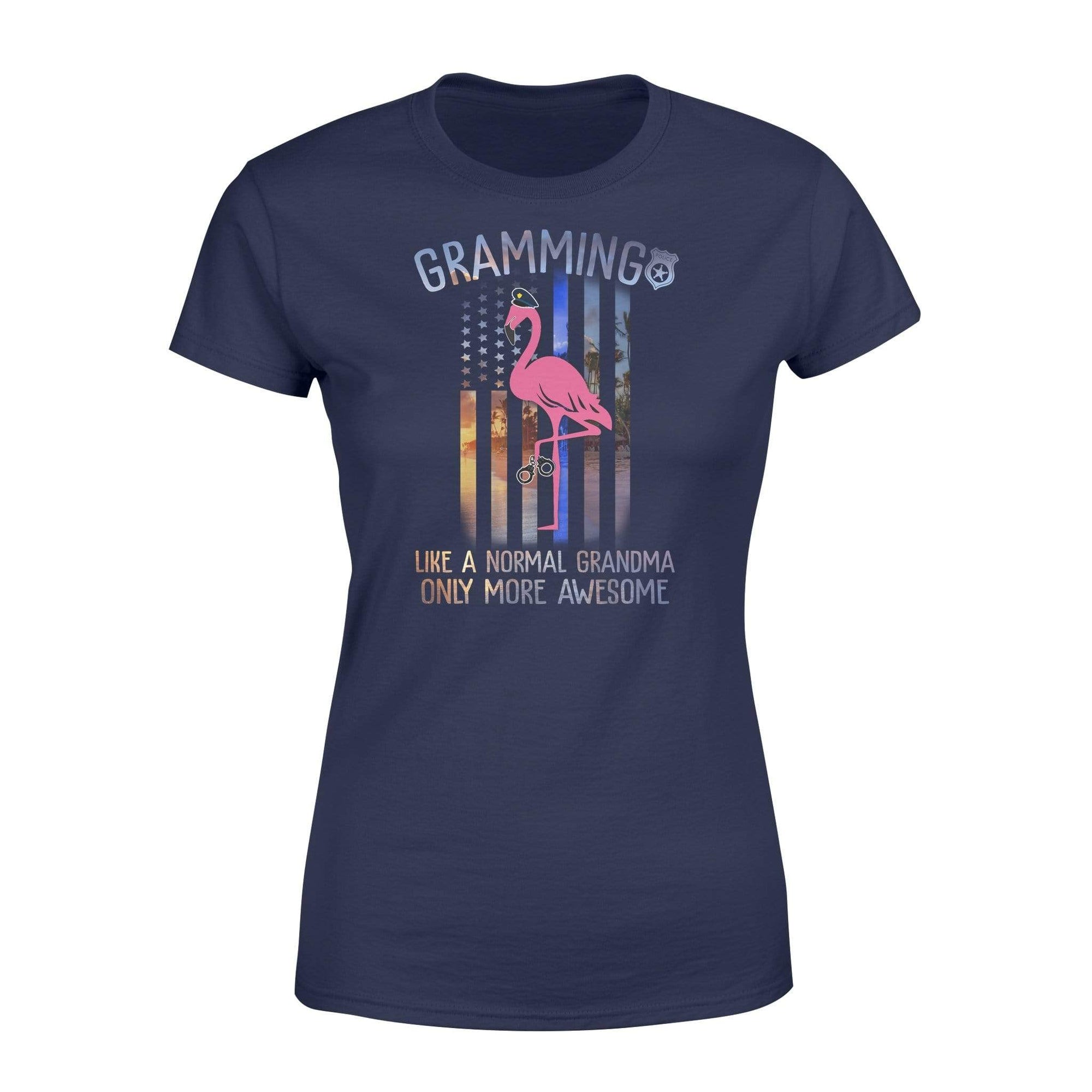 Apparel XS / Navy Grammingo More Awesome - Police Shirt - Standard Women's T-shirt