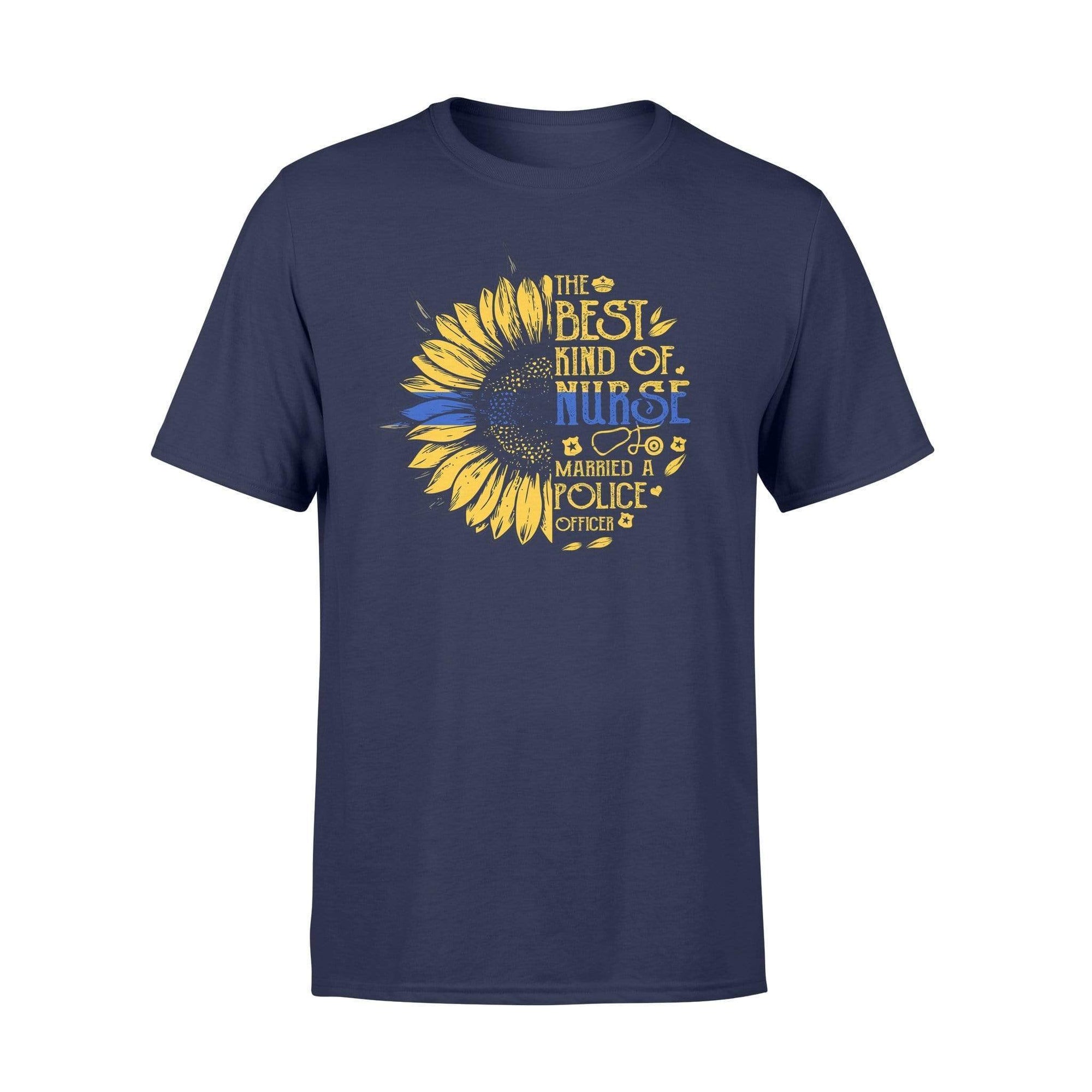 Apparel S / Navy Half Sunlower - The Best Kind - Police x Nurse Shirt - Standard T-shirt