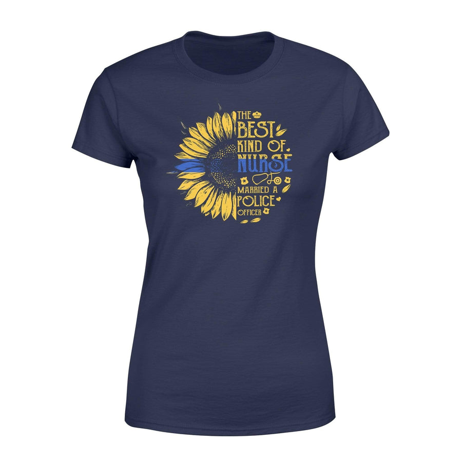 Apparel XS / Navy Half Sunlower - The Best Kind - Police x Nurse Shirt - Standard Women's T-shirt