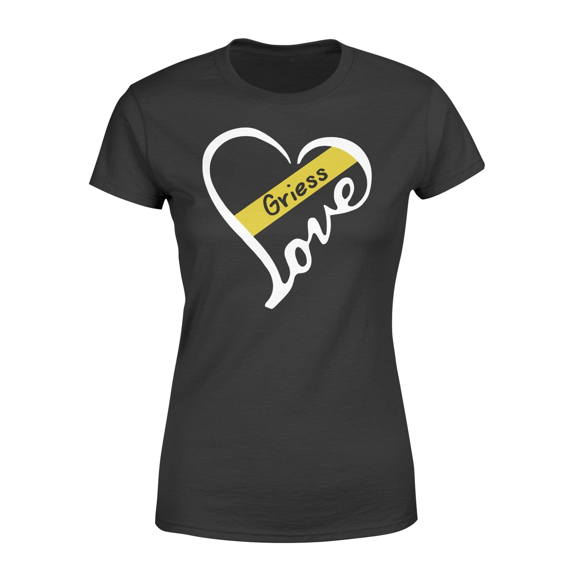 Apparel XS / Black Heart Love - Thin Gold Line - Personalized Shirt - DSAPP