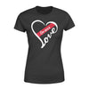 Apparel XS / Black Heart Love -  Thin Red Line Personalized Shirt - Standard Women's T-shirt - DSAPP