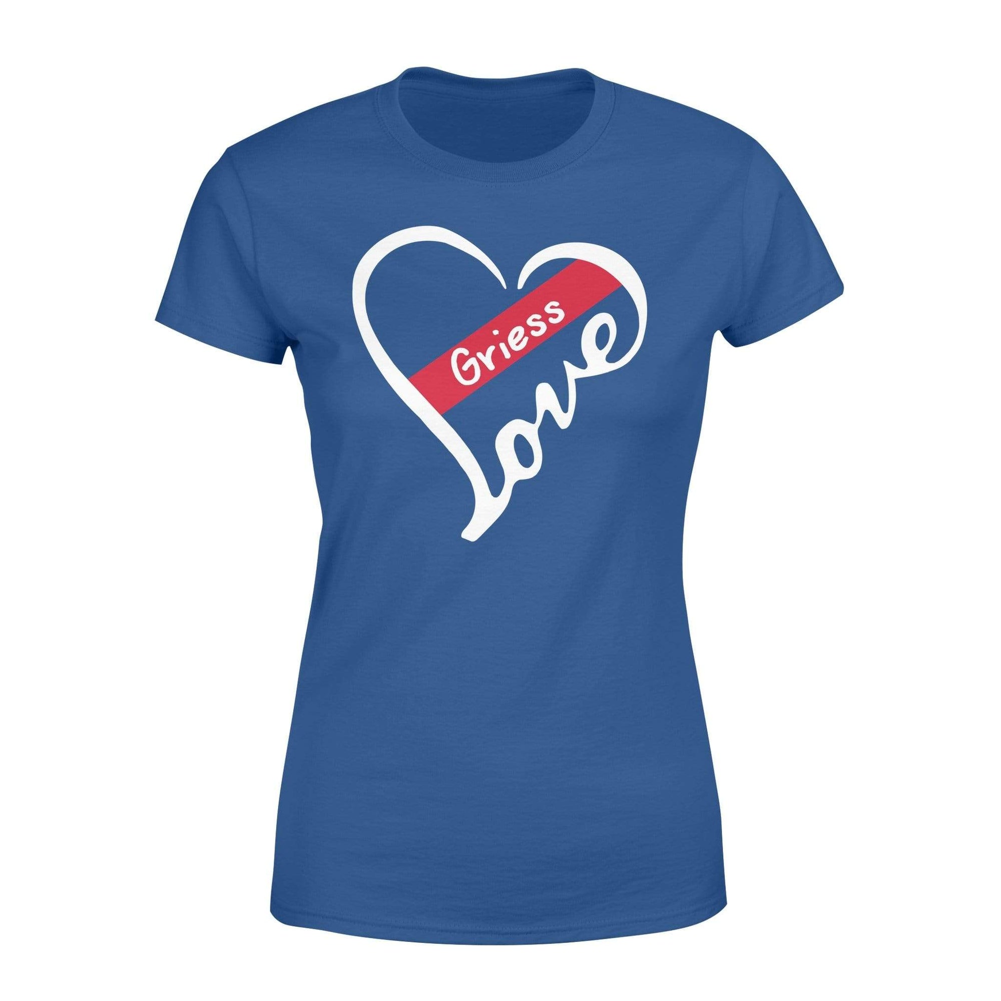 Apparel XS / Royal Heart Love -  Thin Red Line Personalized Shirt - Standard Women's T-shirt - DSAPP