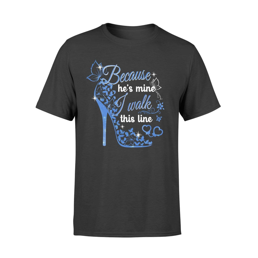 Apparel S / Black I Walk The Line - High Heel - Police Shirt - Standard T-shirt
