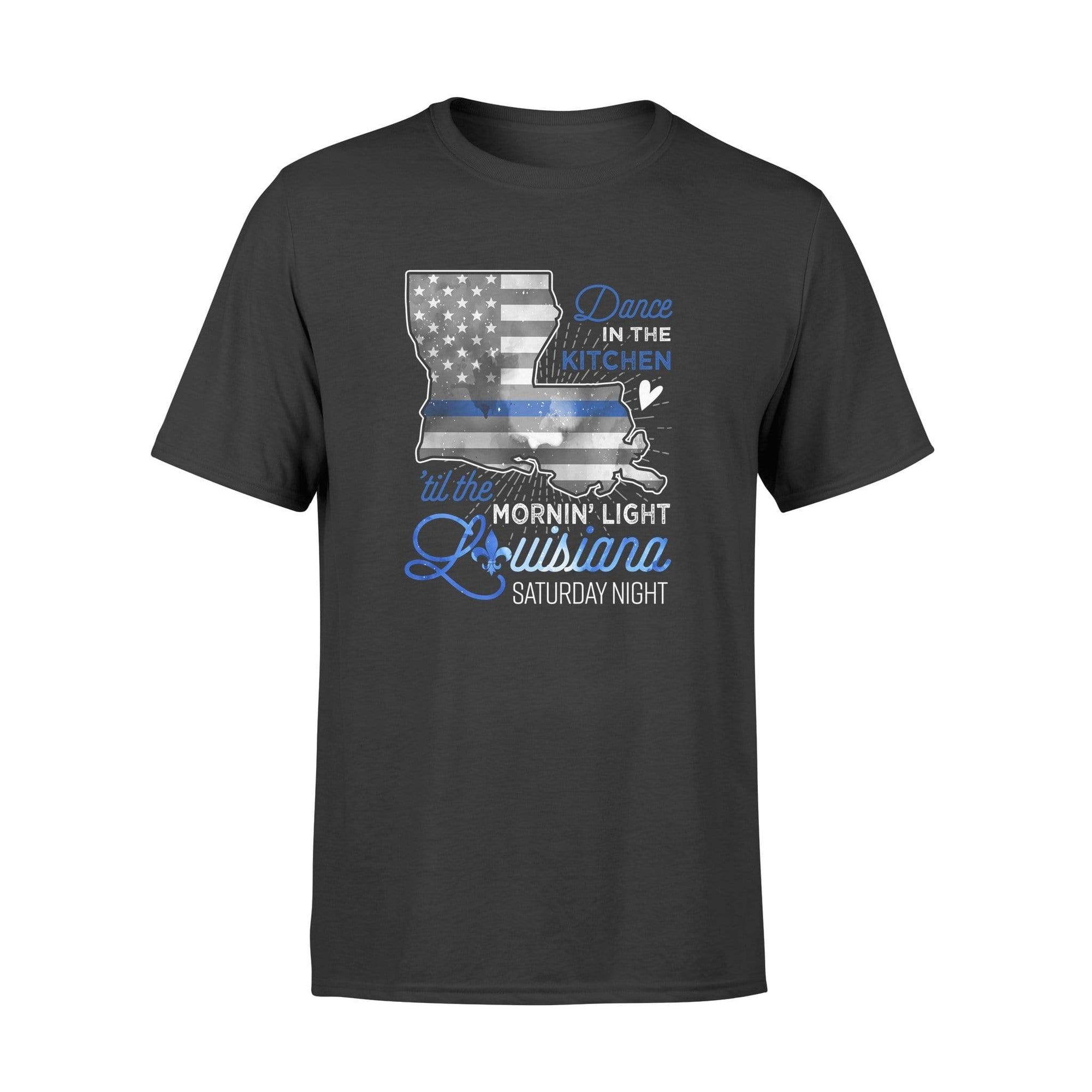 Apparel S / Black Louisiana Saturday Night - Thin Blue Line Flag Shirt - DSAPP