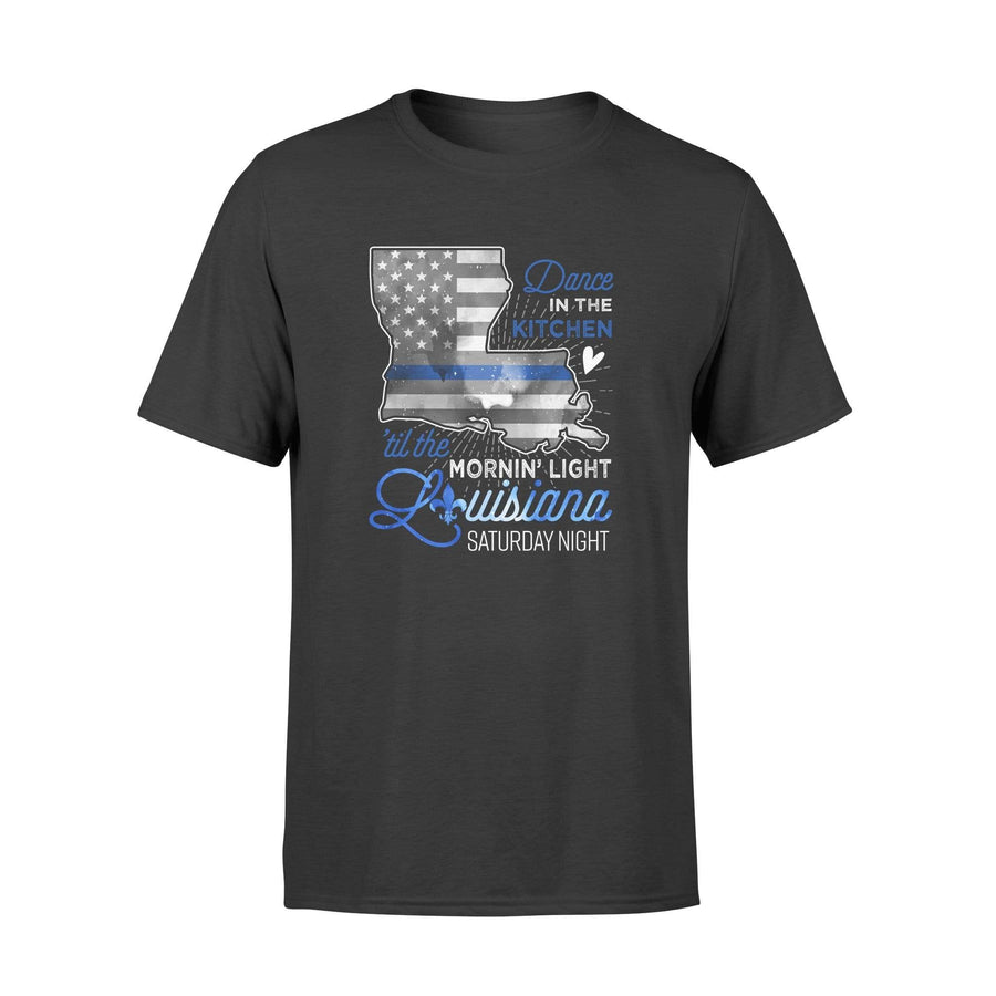 Apparel S / Black Louisiana Saturday Night - Thin Blue Line Flag Shirt - DSAPP