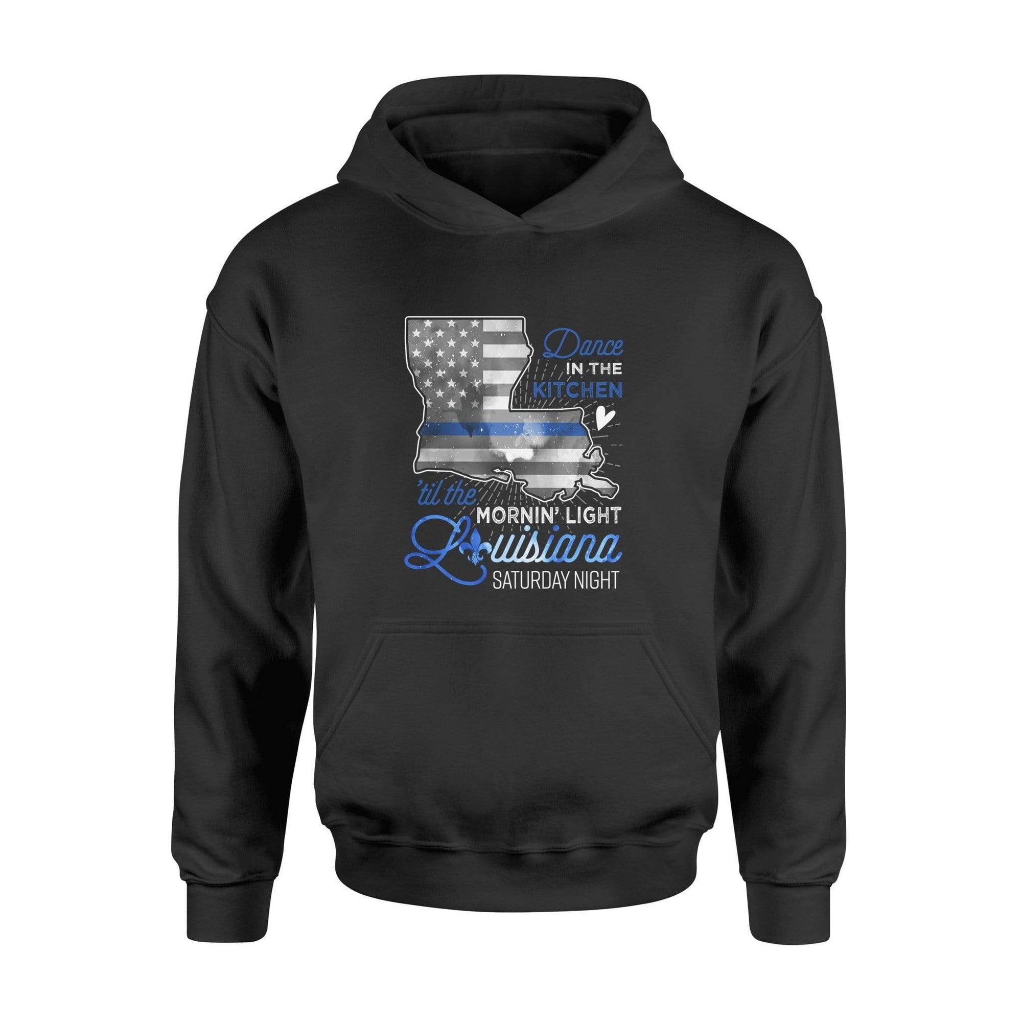 Apparel S / Black Louisiana Saturday Night - Thin Blue Line Flag Shirt - DSAPP