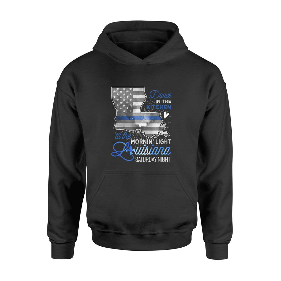 Apparel S / Black Louisiana Saturday Night - Thin Blue Line Flag Shirt - DSAPP