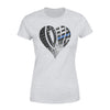 Apparel XS / Grey Love My Hero Heart Shape - Police_Ngo Cam Nhung - Standard Women's T-shirt